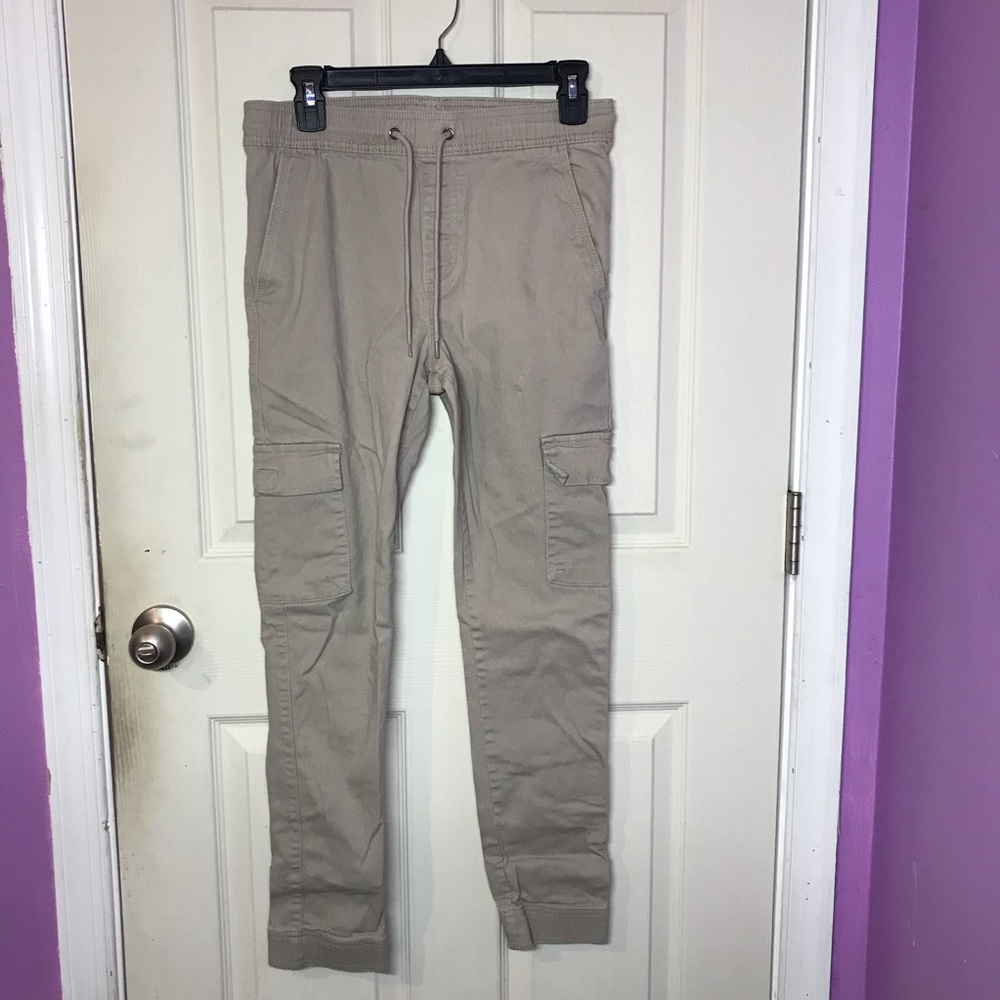 Burnside Men's Beige Cargo Pants Size Small